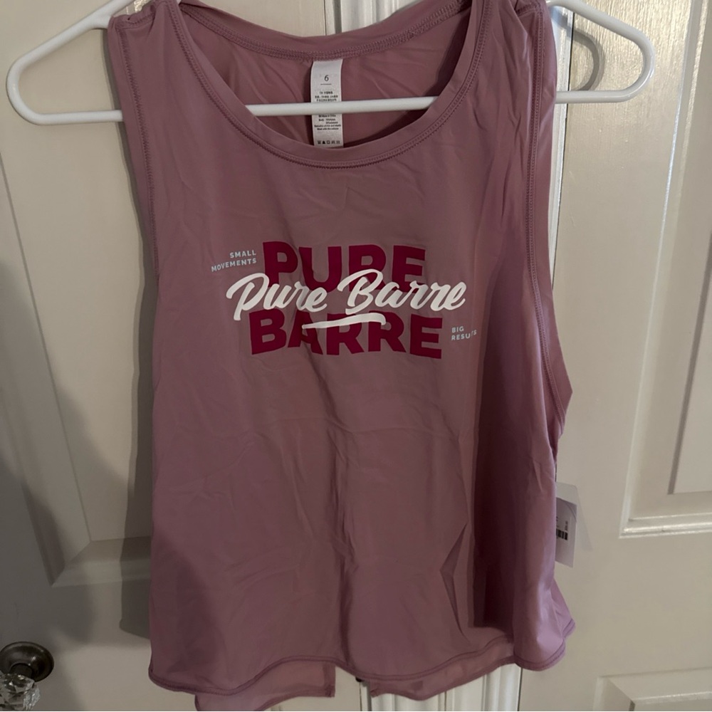 Pure Barre Mauve Pink Exercise Tank Top Size 6